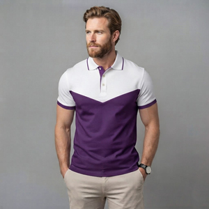 Polo pour homme personnalisé 100 % coton tricoté, coupe classique, manches courtes, couleur unie, séchage rapide, respirant, haute qualité 220g OEM - Product Image 1