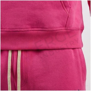 Unisex <b>Pink</b> <b>Tracksuit</b> <b>Set</b> Hooded Full Sleeve USA Print Casual Sportswear Autumn Wear Breathable Cotton Regular Fit - Product Image 5