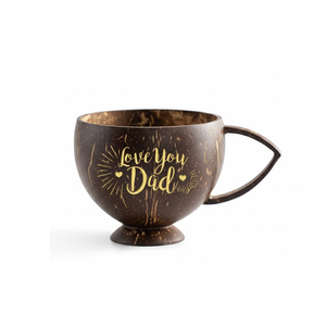 Taza de Cáscara de Coco Pintada a Mano, Ecológica, para Regalo de Papá y Mamá, Precio Económico al por Mayor de Fábrica en Vietnam - Product Image 1