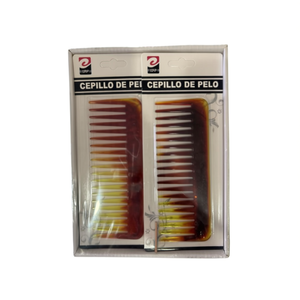 Peigne plat double barre en ambre PEINE, multi-styler élégant - Product Image 1