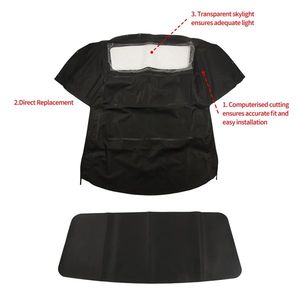 Convertible Soft Top for Chevy Camaro & Pontiac Firebird 1994-2002 Black with <b>Plastic</b> <b>Window</b> CC03823 - Product Image 1