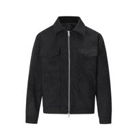 Jaket Luar Motor Premium Nyaman Kasual Musim Dingin Bordir Lengan Panjang Bernapas Tahan Air Bagian Depan Halus