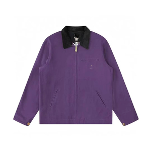 Unisex for Zip-Up <b>Jacket</b> Loose Fit Hooded Collar Breathable Casual Winter <b>Fleece</b> <b>Lined</b> Solid Color Pocket Design - Product Image 1
