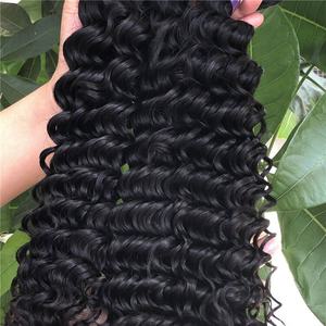 Raw Human Hair Water Curly Deep Curly Customizable 3C Curl for Curly Vietnamese Wavy Natural Color Non-Remy 8-40inch Machine - Product Image 1