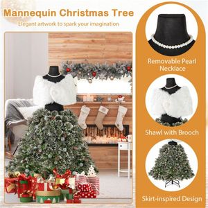 5 FT Pre-Lit Artificial Christmas Tree Mannequin Style Christmas Tree Decor - Product Image 5