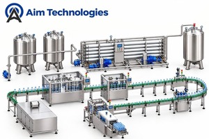 Usine d'embouteillage d'eau minérale entièrement automatique à osmose inverse 150 BPM avec contrôle PLC, capacité de 10 000 L/heure, cuve sous pression - Product Image 2