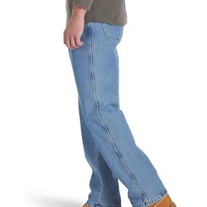 Pantalones Vaqueros Casuales de Pierna Recta para Hombre, Algodón de Peso Medio, Corte Regular, Color Sólido, Estilo Otoñal - Product Image 4