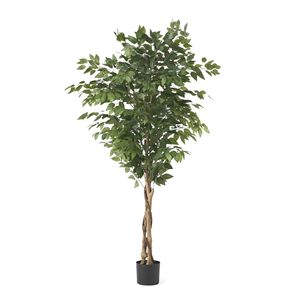 Albero di Ficus Artificiale da 70,9 Pollici per Arredamento Interno - Product Image 2