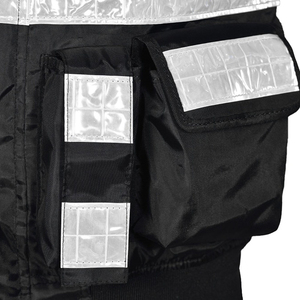 Chaqueta Parka Reflectante de Alta Visibilidad, Ropa de Seguridad Reflectante, Uniforme de Guardia de Seguridad, Chaqueta de Seguridad de Invierno con Mangas Extraíbles - Product Image 3