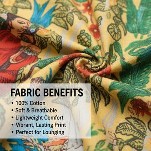 Robe Kimono en Coton Imprimé Floral à Manches Longues, Peignoir Léger, Tenue de Détente Bohème pour la Plage - Product Image 4