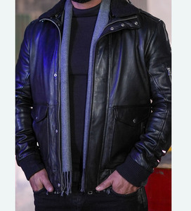 Veste de motard tendance pour homme, en cuir véritable, personnalisable en gros, avec logo OEM, col en fourrure artificielle de haute qualité, idéale pour l'hiver - Product Image 1