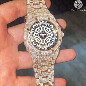 Montre de luxe pour homme Charm Jewells en acier inoxydable, boîtier carré de 40 mm, verre cristal, mouvement mécanique analogique, date automatique, 10 bars - Product Image 3
