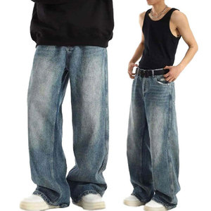 Prix d'usine – Jean baggy délavé pour homme, style streetwear, décontracté et tendance - Product Image 1