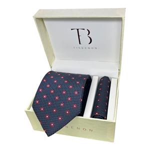 Black Red Dot Pattern <b>Tie</b> and Pocket Square <b>Set</b> for Men | Formal Business Wedding Necktie Gift Combo OEM Bulk Supply India 2026 - Product Image 2