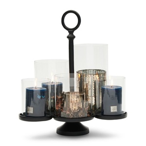 Candelabro Doble de Hierro Forjado Dorado de Estilo Nórdico Moderno, Portavelas Minimalista de Metal para Velas de Té, Centro de Mesa para Bodas y Navidad - Product Image 6