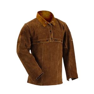 Chaqueta de trabajo de soldadura de cuero resistente al fuego chaquetas de soldador de cuero de vaca divididas resistentes al calor para hombres y mujeres - Product Image 2