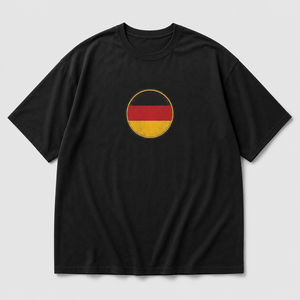 Camiseta Personalizada con Gráfico de la Bandera Nacional Negra, 100% Algodón, Cuello Redondo, Manga Corta, Estilo Vintage para Hombre, Ropa Deportiva Casual para Fanáticos, OEM ODM - Product Image 4