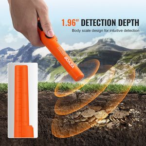 1.96 \ "profondità di rilevamento palmare Metal Detector puntatore parziale impermeabile per adulti bambini 3 modalità di caccia al tesoro sonda - Product Image 6