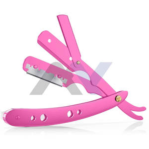 Navaja de Afeitar Plegable de Acero Inoxidable para Hombre, Herramienta de Afeitado Facial de Borde Recto - Product Image 1