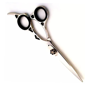 Tijeras de Peluquería Profesionales de Lujo en Negro Mate, Ligeras y Afiladas, con Textura de Diamante, Acero Inoxidable con Alto Contenido de Carbono - Product Image 3