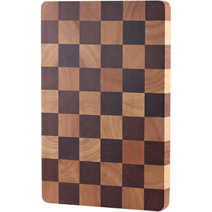 Planche à découper moderne en bois d'acacia extra large, bloc de boucher en bois massif, plateau de service décoratif pour cuisine avec poignée - Product Image 2