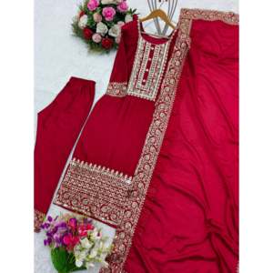 Conjunto de Top y Dupatta de Fiesta de Diseñador, Talla XL, con Elegante Trabajo de Encaje - Product Image 6