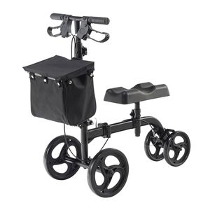 Monopattino a Ginocchio Pieghevole per Tutti i Terreni, Orientabile, in Acciaio al Carbonio, con Manubrio Regolabile in Altezza e Supporto per Ginocchio, per Utenti con Disabilità - Product Image 1
