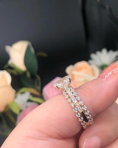 3 Ct Oval Cut Moissanite Halo Wedding Engagement & Anniversary <b>Ring</b> <b>Set</b> For <b>Women</b> Gift For Her - Product Image 3