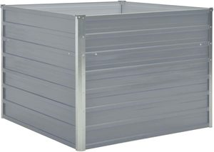 Bac à plantes en acier galvanisé gris pour jardin domestique, jardinière surélevée en métal pour jardinage extérieur - Product Image 5