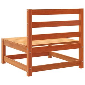 Sofá de jardín de madera maciza de pino encerado marrón, 27.6x27.6x26.4 pulgadas - Product Image 6