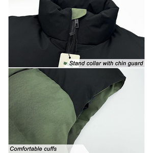 Men Streetwear Puffer Vest Winter Sleeveless Quilted Jacket Warm Body <b>Warmer</b> Lightweight Outdoor OEM Supplier - Product Image 5