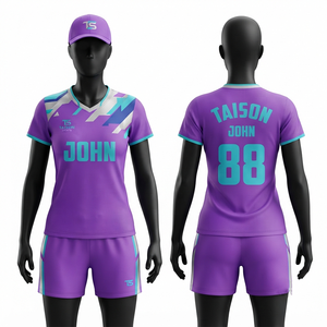 Uniforme de Bádminton para Hombre, 180 GSM, Poliéster Interlock, Transpirable, de Secado Rápido, Corte Corto, con Panel Degradado Malva y Transferencia Térmica - Product Image 1