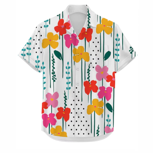 เสื้อเชิ้ตผ้าฝ้ายพิมพ์ลายฮาวายสำหรับผู้ชาย แบบลำลอง ติดกระดุมแถวเดียว คุณสมบัติป้องกันขนร่วง เหมาะสำหรับวันพักผ่อนริมชายหาด - Product Image 4