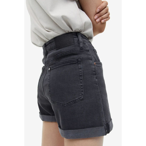 High Quality Ultra High <b>Waist</b> Breathable Cotton Denim Shorts for Women Attractive Colors Plus Size with Pocket Decoration - Product Image 6