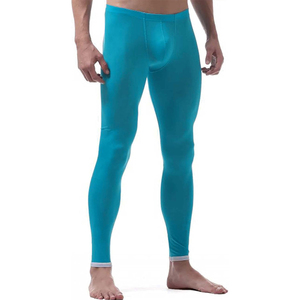 กางเกงเลกกิ้งผู้ชายทรงสลิมฟิต ยืดหยุ่นสูง สีพื้น สำหรับออกกำลังกาย เล่นกีฬา กระชับกล้ามเนื้อ คุณภาพสูง แห้งเร็ว ขายส่ง - Product Image 4