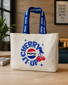 Sac fourre-tout promotionnel en polycoton recyclé 220 GSM 50x36x12 cm, sac de shopping imprimé avec logo personnalisé, vente en gros, fabricant OEM ODM B2B - Product Image 5