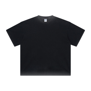 เสื้อยืดคอตตอนหนาน้ำหนักมากทรงโอเวอร์ไซส์ สไตล์วินเทจ ล้างสีแบบแอซิดวอช พร้อมโลโก้สั่งทำพิเศษ สำหรับผู้ชายไซส์พลัส สตรีทแวร์ - Product Image 5