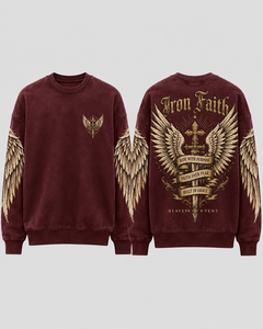 เสื้อสเวตเชิ้ตพิมพ์ลาย Armored Bikers พร้อมกระเป๋าใส่แผ่นเกราะแบบถอดได้ แขนยาว ผ้าโพลีคอตตอนฟลีซ / เฟรนช์เทอร์รี่ - Product Image 4