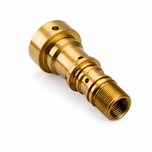 Piezas de Latón Mecanizadas por CNC Personalizadas, Conector Macho Mecanizado con Precisión en 3D, Componente Roscado para Equipos Industriales de Fábrica - Product Image 1