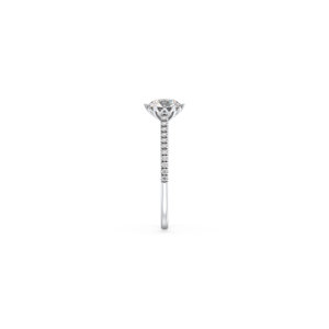Bague de fiançailles solitaire classique REYES à coupe ronde en argent sterling 925, moissanite certifiée GRA, bagues de promesse de mariage pour elle - Product Image 5