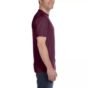 Camiseta de algodón lisa con cuello redondo y manga corta de ajuste holgado para hombre, ropa al por mayor, fabricante de etiquetas de marca personalizadas para fitness y uso formal. - Product Image 2