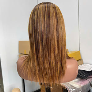 Piano Bone droite avec KimK fermeture perruque de cheveux humains vietnamien brut vierge perruques frontale sans colle perruque pour les femmes noires - Product Image 3