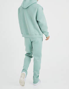 Sweat à capuche décontracté pour homme, coupe classique, rose, en molleton de coton, couleur unie, avec poches, broderie frontale, idéal pour l'hiver - Product Image 4