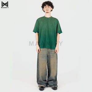 Camiseta Oversize Personalizada con Lavado Vintage, Efecto Desgastado por el Sol, Estilo Urbano, Algodón Pesado, Teñido en Prenda, Lisa - Product Image 1