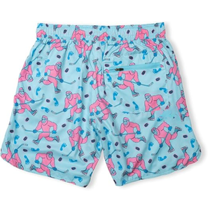 Shorts Deportivos Rojos para Hombre con Cintura Elástica, Diseño de Hockey, Salsa Picante, 100% Poliéster Transpirable, para Otoño y Natación - Product Image 3