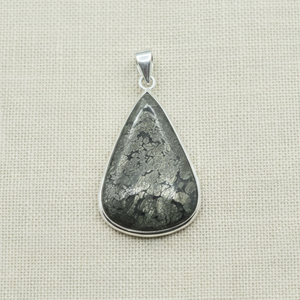 Pendentif unique en marcassite couleur or rose et or jaune, forme poire, cabochon, bijou fait main, cadeau de caractère pour elle - Product Image 6