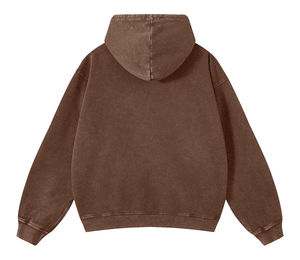 Sweat-shirt à capuche surdimensionné en coton épais French Terry pour homme, style vintage délavé, tie-dye 3D, délavé à l'acide, teint uni, vente en gros 2026 - Product Image 2