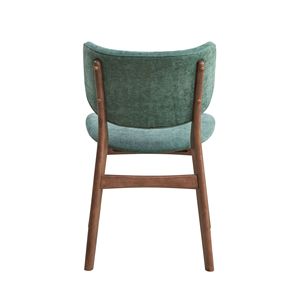 Set di 2 sedie da pranzo imbottite verdi e color noce - Product Image 5
