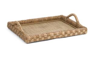 Bandeja de Servir de Ratán Premium Hecha a Mano con Asa de Madera Sólida, Mimbre Natural Ecológico para Té, Café, Comedor, Diseño Rústico - Product Image 3