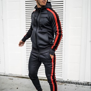 Conjunto de chándales de Color sólido para hombre de primavera e invierno, sudaderas con capucha, pantalones de chándal, ropa informal, traje deportivo, trajes de Color en contraste - Product Image 1